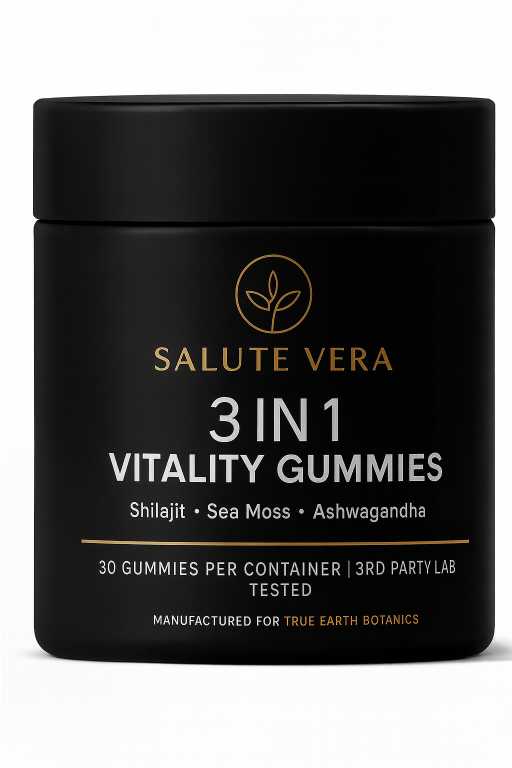 3-in-1 Vitality Gummies – Shilajit, Sea Moss & Ashwagandha | All-Natural & 100% Vegan | Non-GMO |